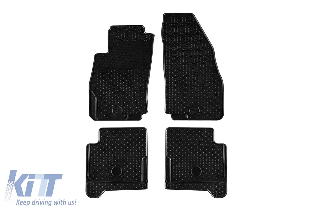 Maturi din cauciuc Gumarny Zubri potrivite pentru Fiat Grande Punto 2006-2009, Linea 2007-2018, Punto EVO 2009-2012, Punto 2012-2018, set de 4 piese, culoare neagră
