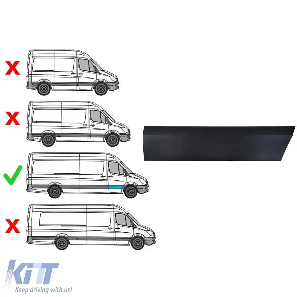 Îmbrăcăminte ușă dreapta față potrivită pentru Mercedes Sprinter W906 2006-2018-image-6202790