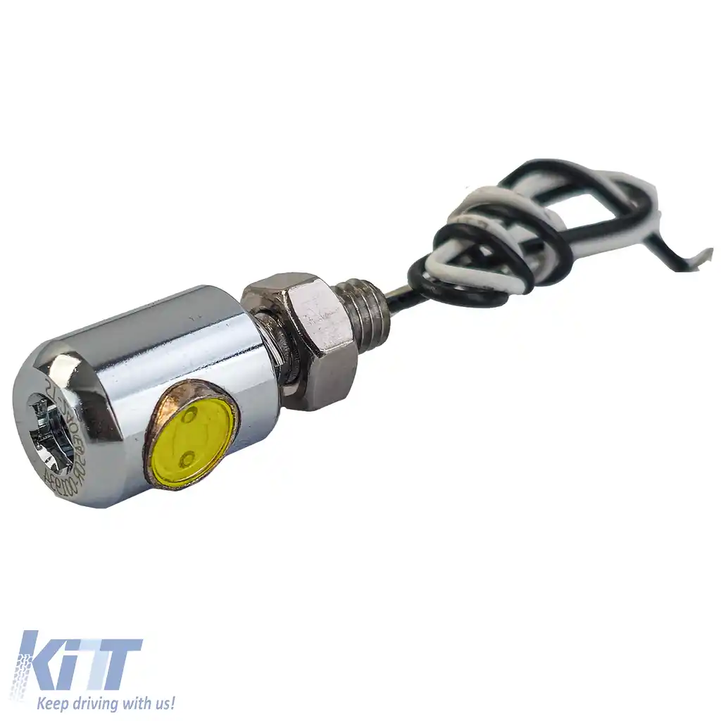 Mini LED pentru iluminarea numărului de înmatriculare cromat, potrivit pentru motociclete și scutere personalizate