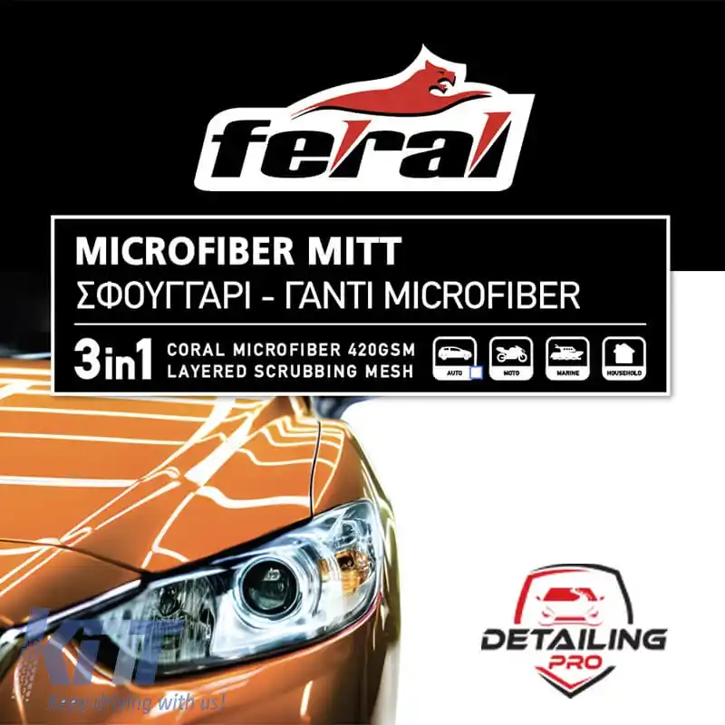 Mănușă din microfibră Feral Detailing Pro 3 în 1 26x18cm-image-6320222