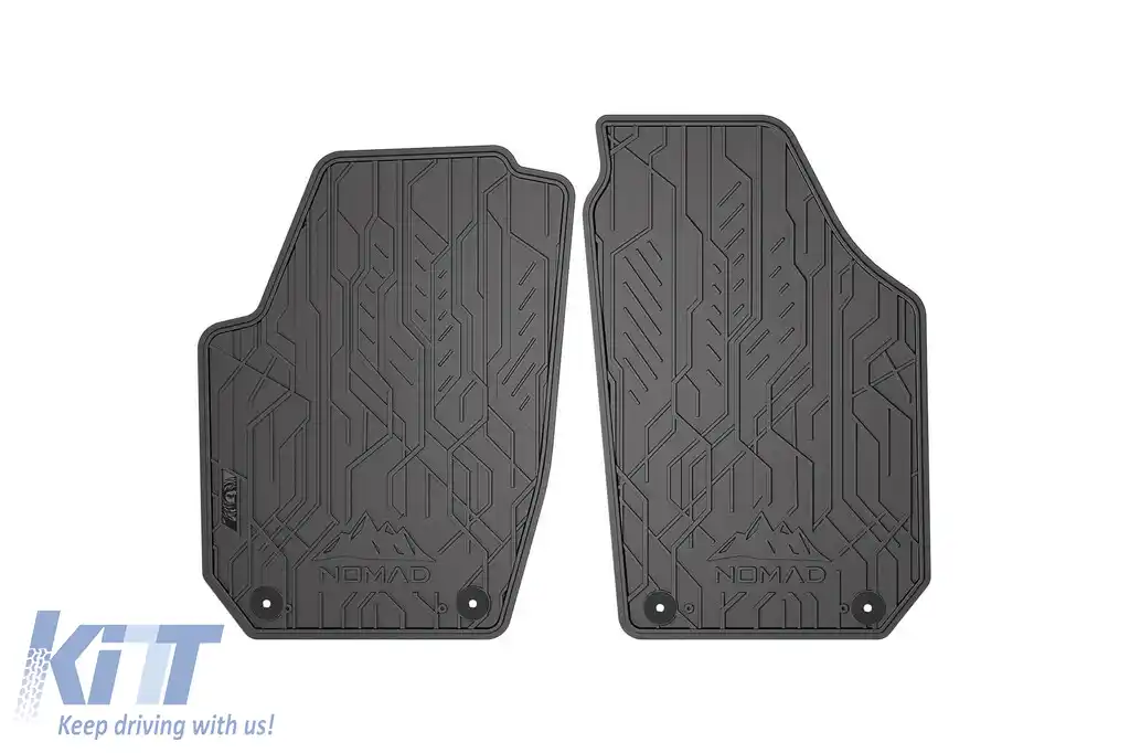 Mănuși de cauciuc frontale specifice, potrivite pentru Skoda Fabia 2006-2014, set de 2 piese, culoare neagră din seria Frogum NOMAD-image-6256338
