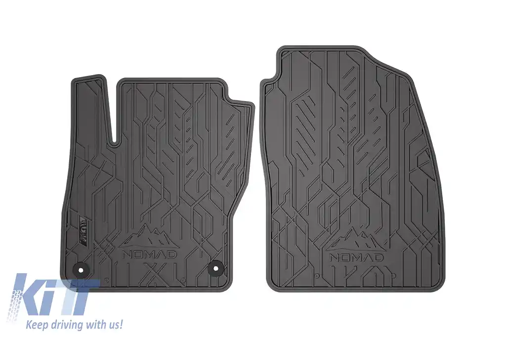 Mănuși de cauciuc frontale specifice, potrivite pentru Ford Focus 2004-2011, set de 2 piese, culoare neagră din seria Frogum NOMAD-image-6256346