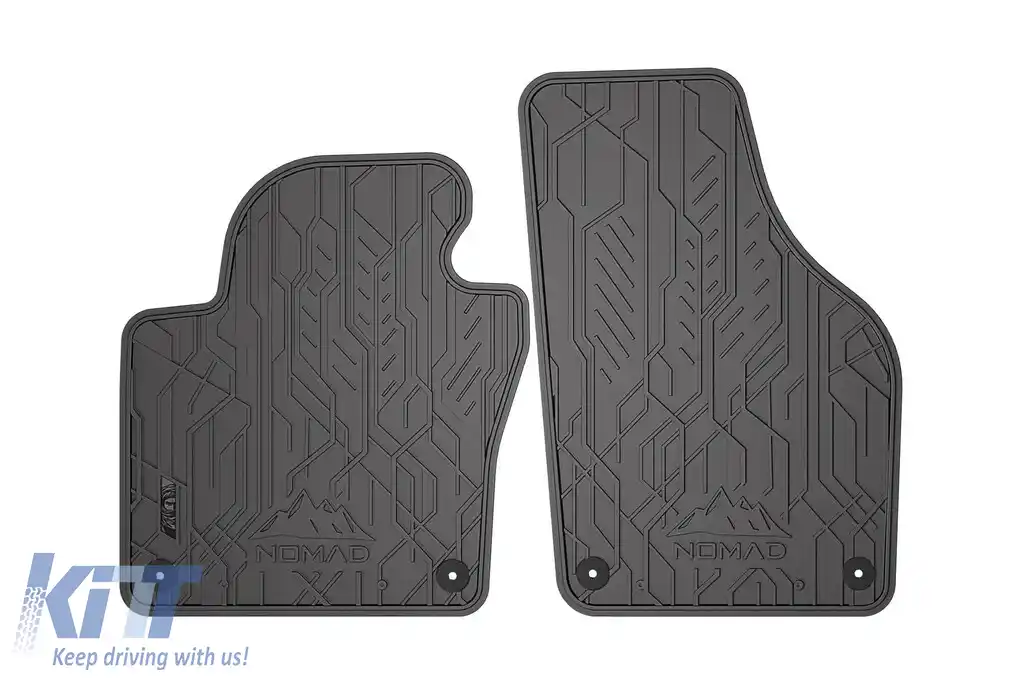 Mănuși de cauciuc frontale specifice potrivite pentru Volkswagen Tiguan 2001-2016, set de 2 piese, culoare neagră din seria Frogum NOMAD-image-6256442