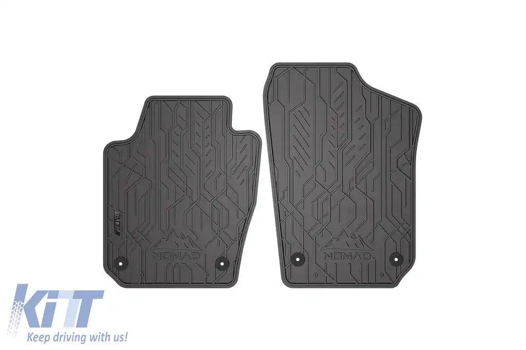Mănuși de cauciuc frontale specifice, potrivite pentru seria Frogum NOMAD pentru Seat Ibiza 2008-2017, Skoda Fabia 2014-2022, set de 2 piese, culoare neagră-image-6256457