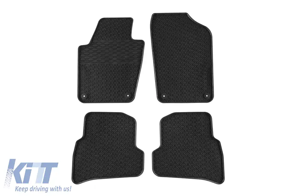 Mănuși de cauciuc specifice de la Geyer & Hosaja potrivite pentru VW Polo 2009-2017, Skoda Fabia după 2014, Seat Ibiza 2008-2017, set de 4 piese, culoare neagră