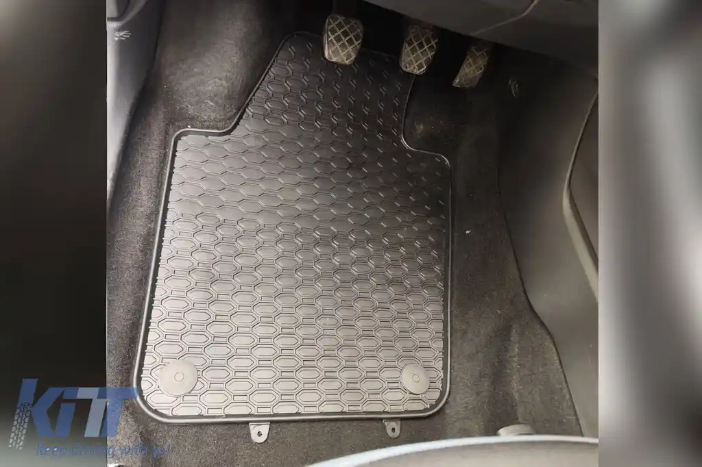 Mănuși de cauciuc specifice de la Geyer & Hosaja potrivite pentru VW Polo 2009-2017, Skoda Fabia după 2014, Seat Ibiza 2008-2017, set de 4 piese, culoare neagră-image-6227680