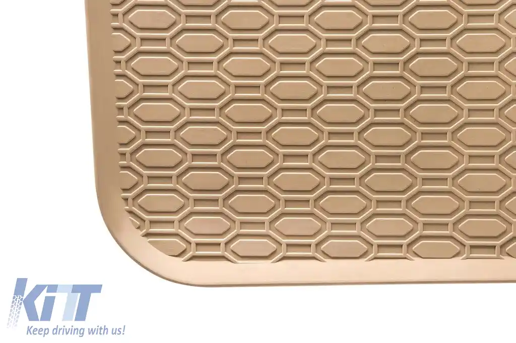 Mănuși de cauciuc specifice de la Geyer & Hosaja potrivite pentru Audi A4 B8 sedan, avant, Allroad 2007-2017, A5 8T 2007-2016, set de 4 piese, culoare bej-image-6227880