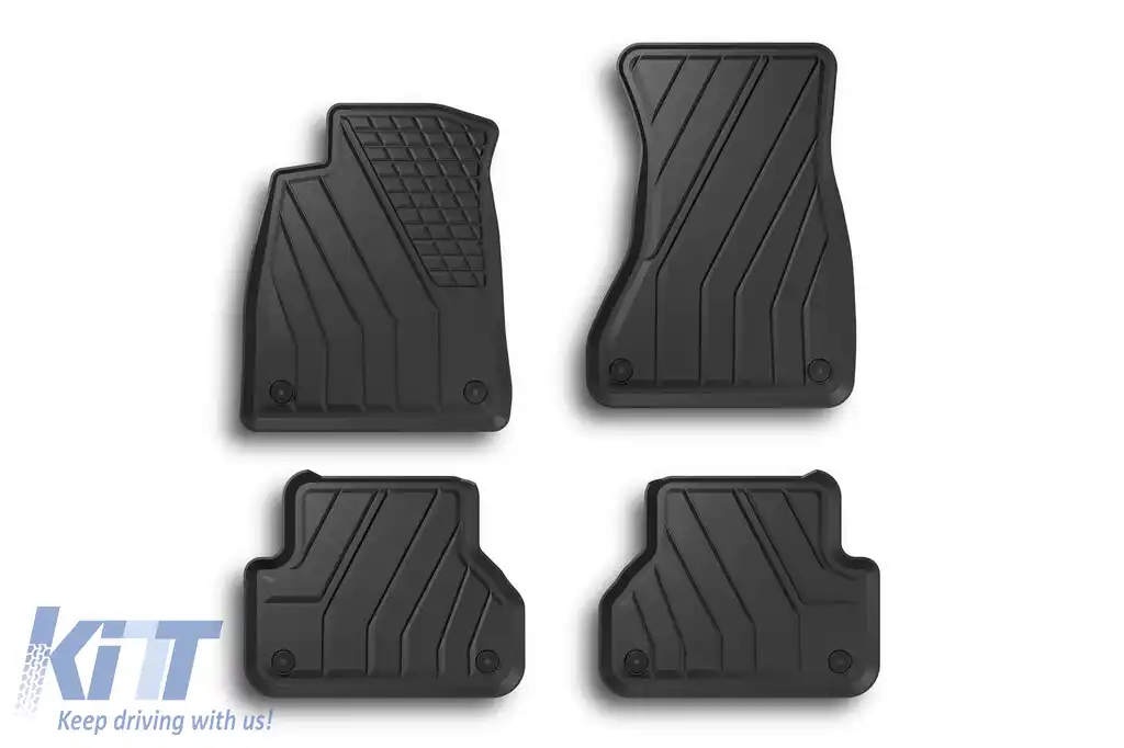 Mănuși de cauciuc specifice de la SPARTline potrivite pentru Audi A4 B9 după 2015 Set de 4 bucăți, negru