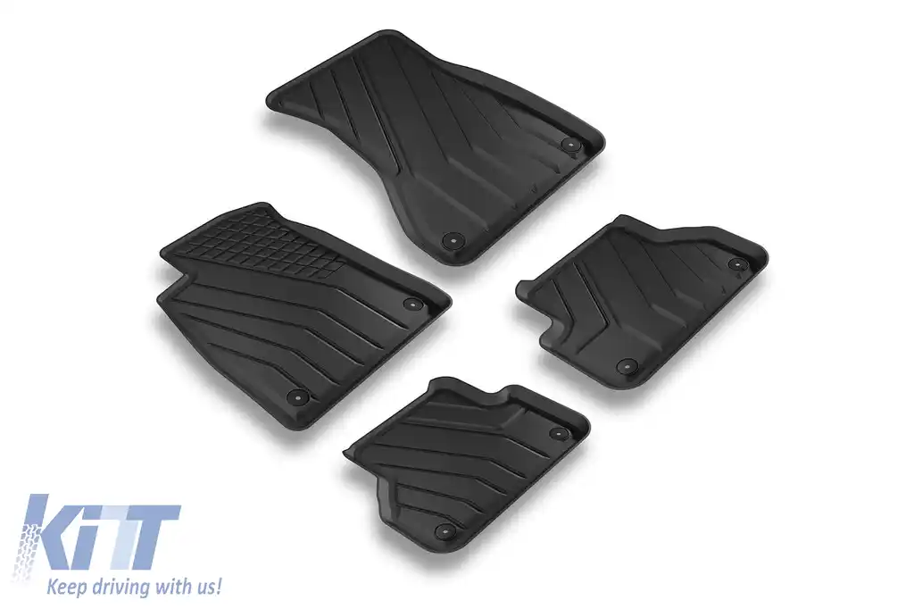 Mănuși de cauciuc specifice de la SPARTline potrivite pentru Audi A4 B9 după 2015 Set de 4 bucăți, negru-image-6233119