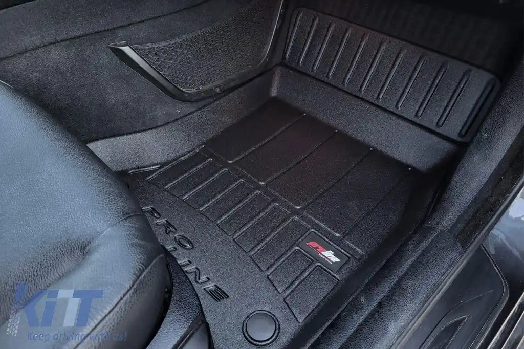 Mănuși de cauciuc specifice din seria Frogum 3D ProLine, potrivite pentru BMW Seria 5 F10, F11 2011-2015 X-Drive, set de 4 piese, culoare neagră, cu garanție de 24 de luni-image-6220920