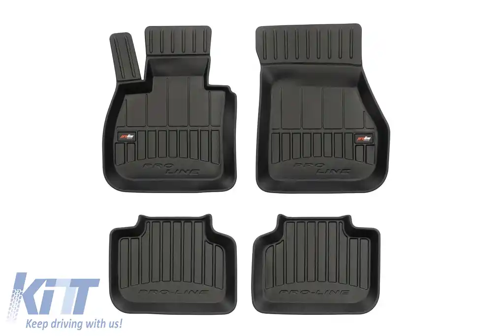 Mănuși de cauciuc specifice din seria Frogum 3D ProLine, potrivite pentru BMW X1 F48 după 2015, X2 F39 după 2018, set de 4 piese, culoare neagră, cu garanție de 24 de luni