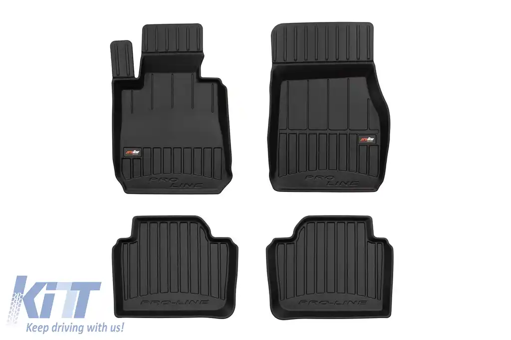Mănuși de cauciuc specifice din seria Frogum 3D ProLine, potrivite pentru BMW Seria 3 F30, F31 2011-2018, nu sunt potrivite pentru xDrive, set de 4 piese, culoare neagră, cu garanție de 24 de luni