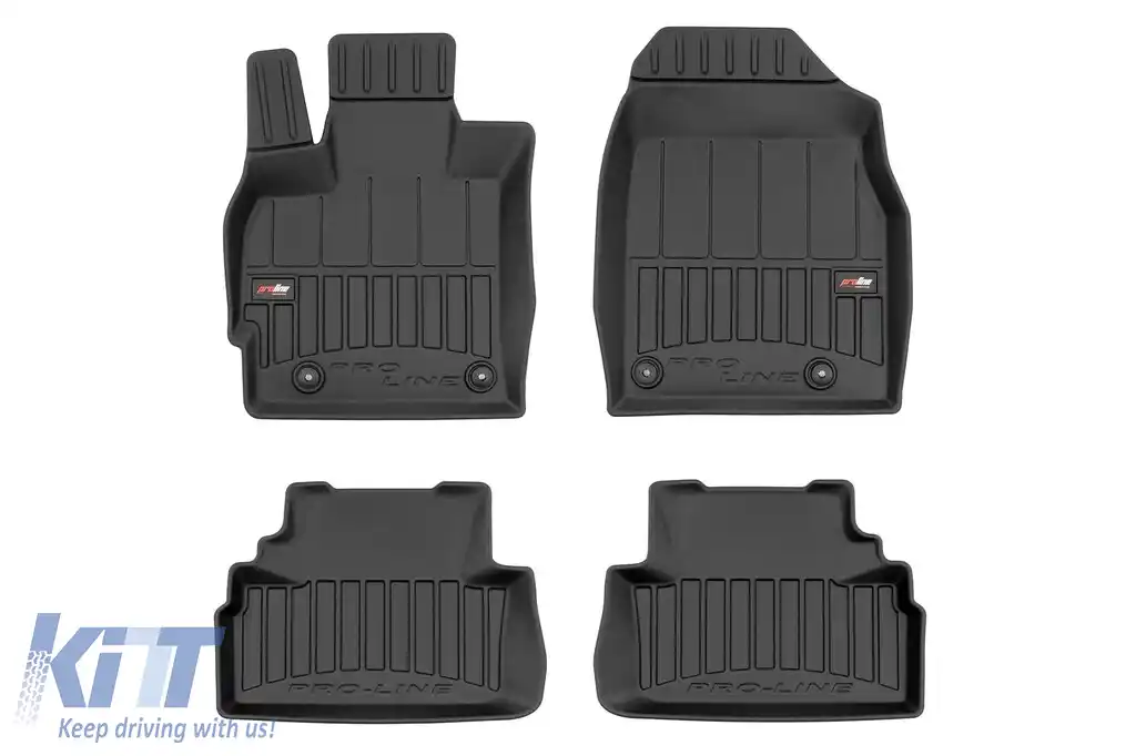 Mănuși de cauciuc specifice din seria Frogum 3D ProLine, potrivite pentru Mazda CX-7 2006-2012 pentru modelele cu tracțiune pe roțile din față, set de 4 piese, culoare neagră, cu garanție de 24 de lun-image-6222611