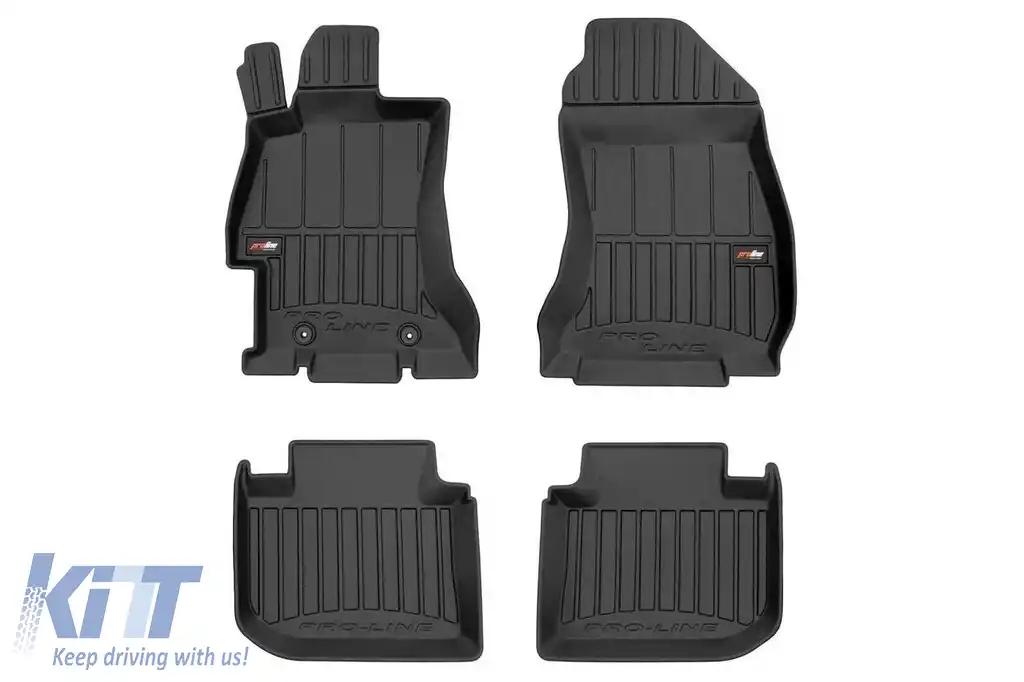 Mănuși de cauciuc specifice din seria Frogum 3D ProLine, potrivite pentru Subaru Impreza, XV 2012-2016, Levorg 2014-2020, WRX Sti 2015-2021, set de 4 piese, culoare neagră, cu garanție de 24 de luni-image-6223434