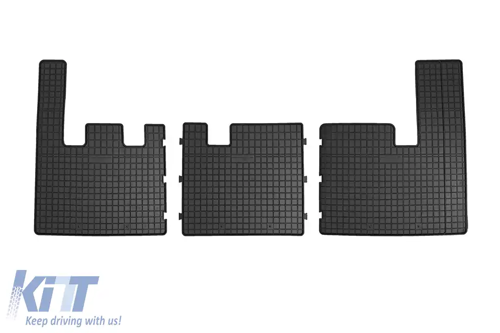 Mănuși de cauciuc specifice din seria Frogum El Toro, potrivite pentru Ford Transit Custom, Tourneo Custom 2012-2017, pentru scaunele din a doua linie, set de 2 piese, culoare neagră