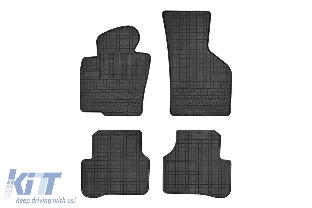 Mănuși de cauciuc specifice potrivite pentru VW Passat B6 2005-2010, B7 2010-2014, CC 2008-2016, set de 4 piese, culoare neagră