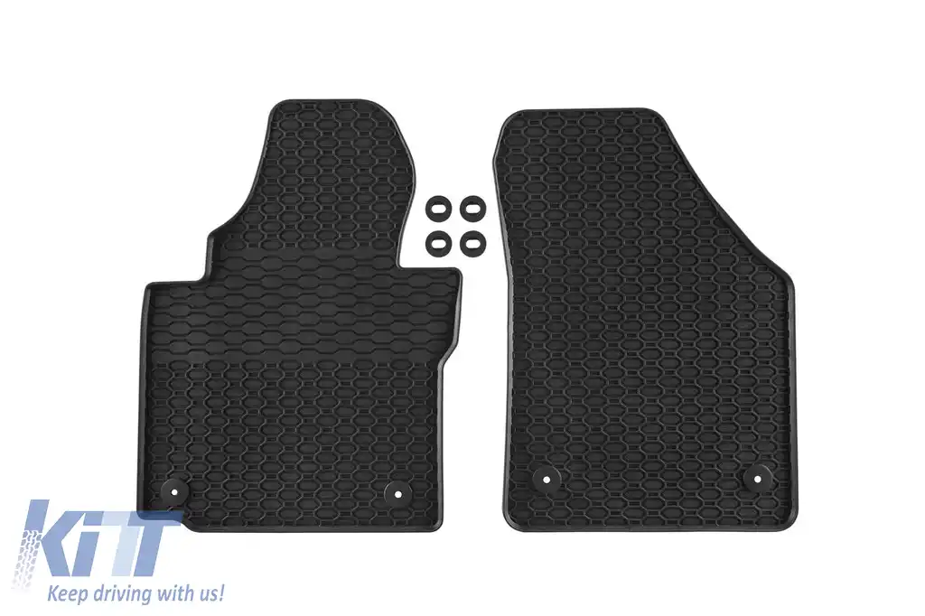 Mănuși de cauciuc specifice potrivite pentru VW Caddy 2004-2020, 2 locuri, set de 2 piese, culoare neagră