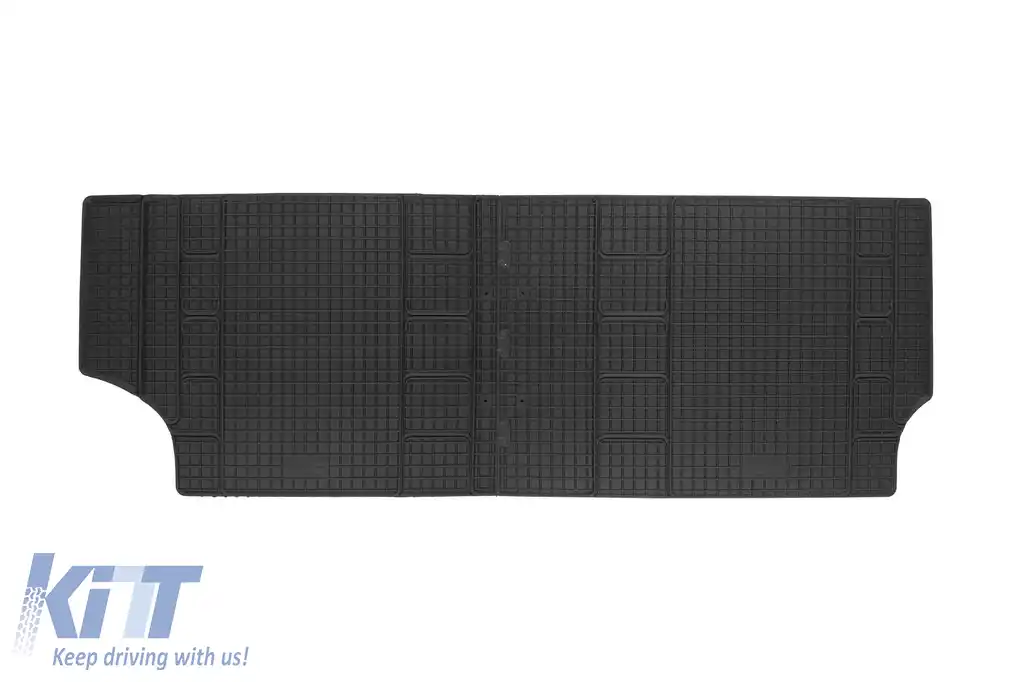 Mănuși de cauciuc specifice potrivite pentru VW T5 Multivan după 2003, T6 Multivan după 2015, T6.1 Multivan după 2019, rândul trei, 2 locuri, set de 2 piese, culoare neagră