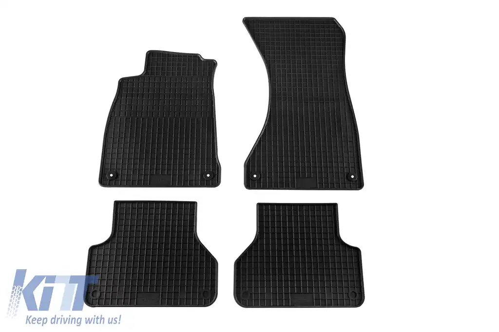Mănuși de cauciuc specifice, potrivite pentru Audi A4 după 2015, set de 4 piese, culoare neagră-image-6213026