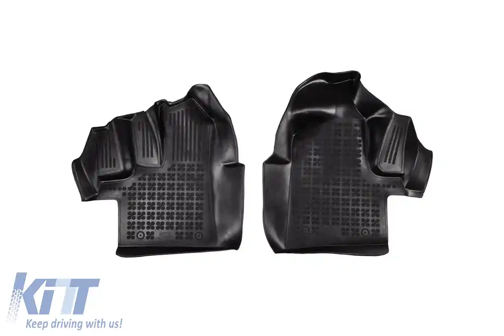 image-77-Mănuși de cauciuc specifice potrivite pentru Ford Transit 2015-2021 cu podea din vinil și spațiu sub scaune, set de 2 piese, culoare neagră