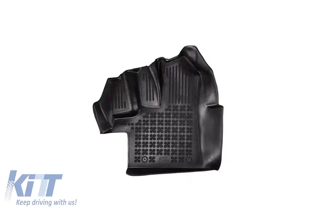 Mănuși de cauciuc specifice potrivite pentru Ford Transit 2015-2021 cu podea din vinil și spațiu sub scaune, set de 2 piese, culoare neagră-image-6214087