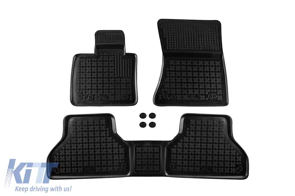 Mănuși de cauciuc specifice potrivite pentru BMW X5 E70 2006-2013, X6 E71 2008-2014, set de 3 piese, culoare neagră
