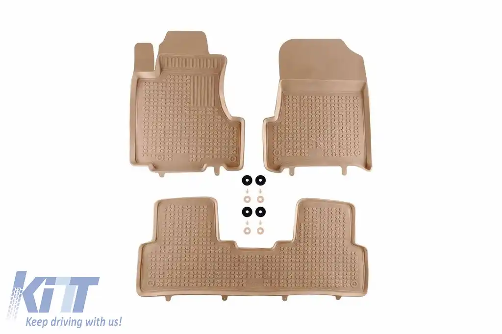 Mănuși de cauciuc specifice, potrivite pentru Honda CR-V 2007-2012, set de 3 piese, culoare bej