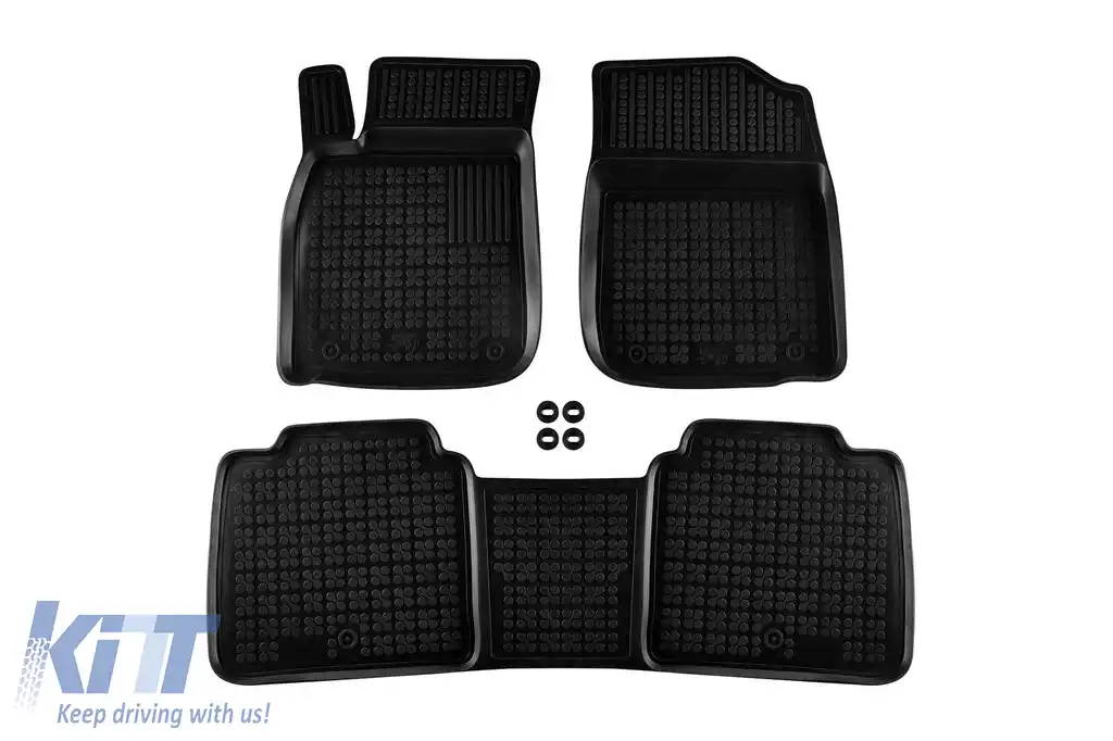 Mănuși de cauciuc specifice potrivite pentru Lexus ES 300h, 350 2012-2018 pentru toate versiunile, set de 3 piese, culoare neagră