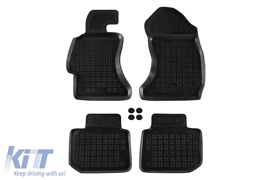 Mănuși de cauciuc specifice potrivite pentru Subaru XV 2011-2018, WRX STI, Levorg după 2014, set de 4 piese, culoare neagră