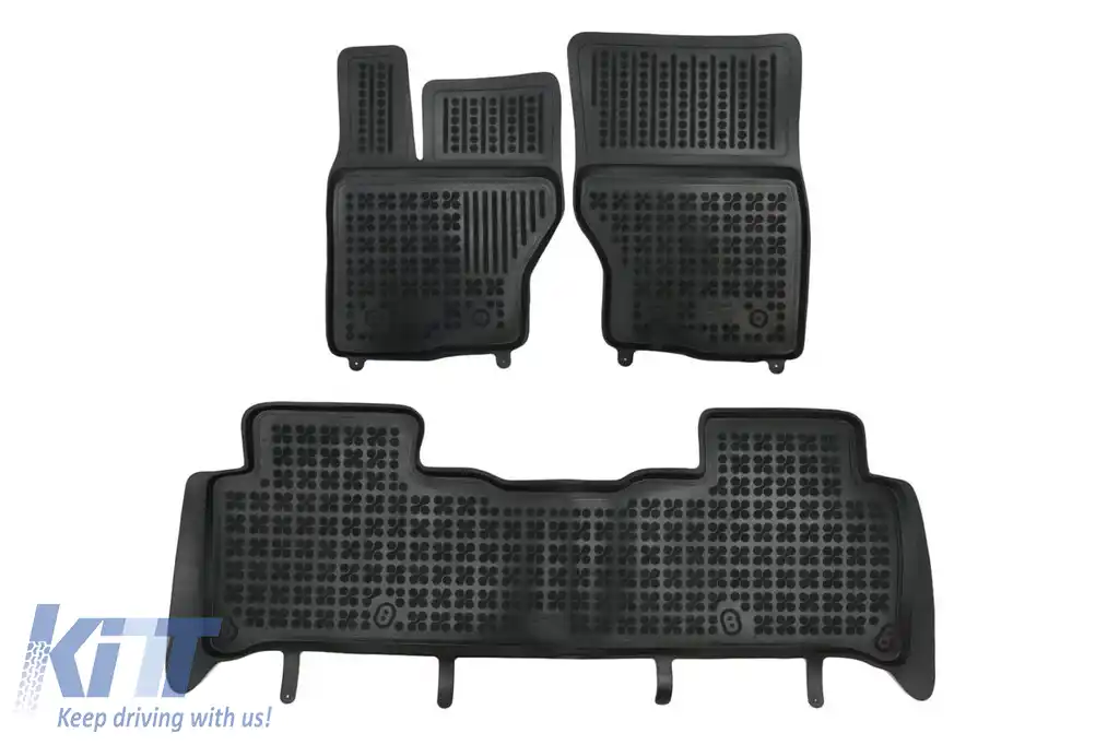 Mănuși de cauciuc specifice potrivite pentru Range Rover IV 2012-2022, set de 3 piese, culoare neagră