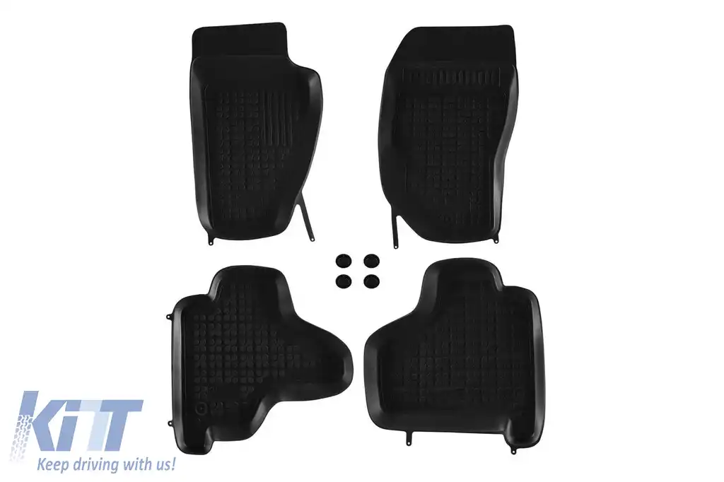 Mănuși de cauciuc specifice potrivite pentru Jeep Cherokee KK 2007-2012, set de 4 piese, culoare neagră