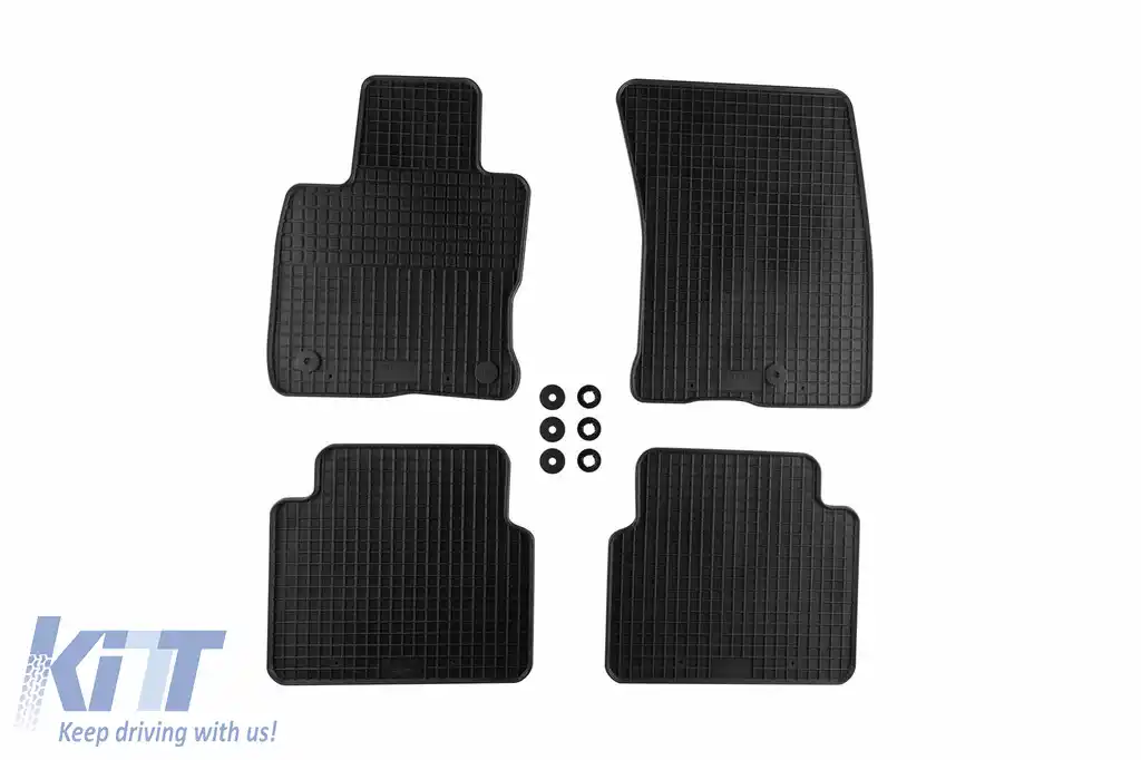 Mănuși de cauciuc specifice potrivite pentru Ford Kuga, Kuga Plug-in Hybrid după 2020, set de 4 piese, culoare neagră