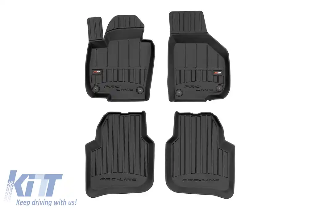 Mănuși de cauciuc specifice potrivite pentru Skoda Superb 2008-2015 din seria Frogum 3D ProLine, set de 4 piese, culoare neagră, cu garanție de 24 de luni