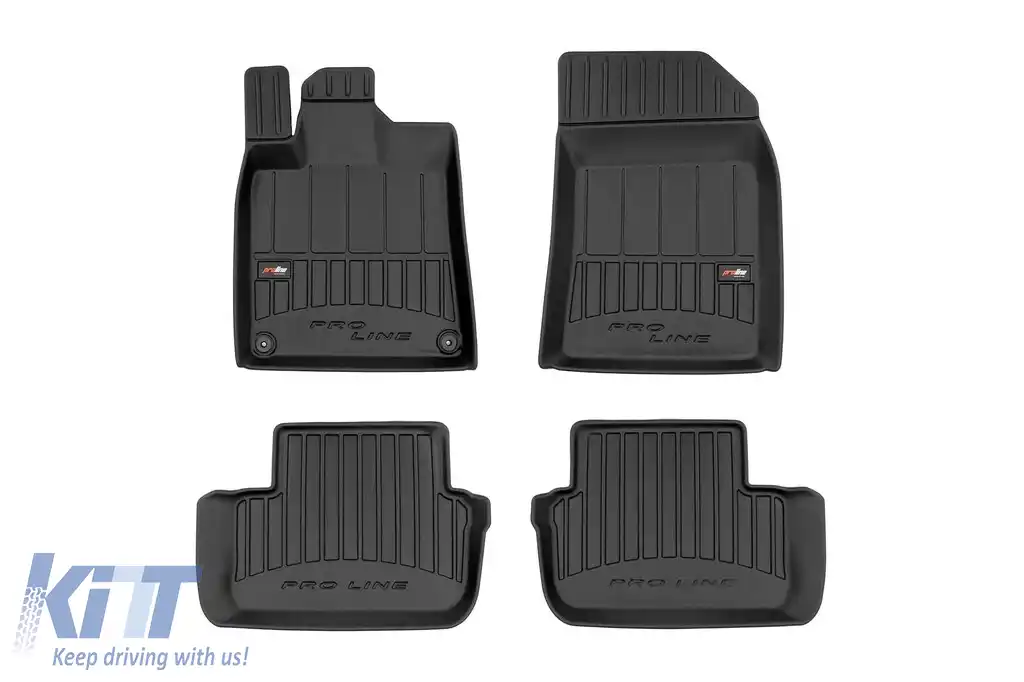 Mănuși de cauciuc specifice potrivite pentru Peugeot 407 2004-2011, set de 4 piese, culoare neagră, cu garanție de 24 de luni
