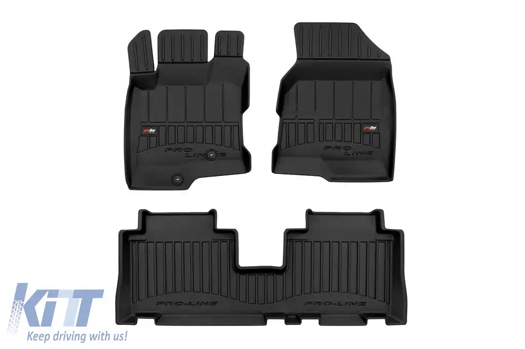 Mănuși de cauciuc specifice, potrivite pentru Chevrolet Captiva 2006-2015, set de 3 piese, culoare neagră, cu garanție de 24 de luni din seria Frogum 3D ProLine.