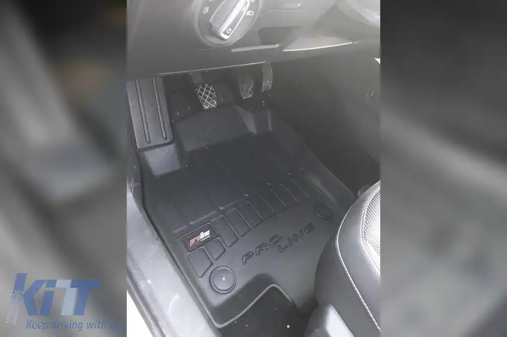 Mănuși de cauciuc specifice, potrivite pentru Volkswagen Polo VI, Seat Ibiza, Seat Arona după 2017, Skoda Fabia după 2021, set de 4 piese, culoare neagră, cu garanție de 24 de luni-image-6221057