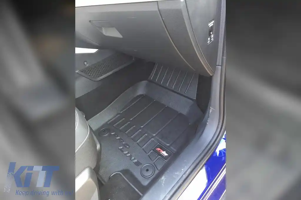 Mănuși de cauciuc specifice, potrivite pentru Volkswagen Polo VI, Seat Ibiza, Seat Arona după 2017, Skoda Fabia după 2021, set de 4 piese, culoare neagră, cu garanție de 24 de luni-image-6221058