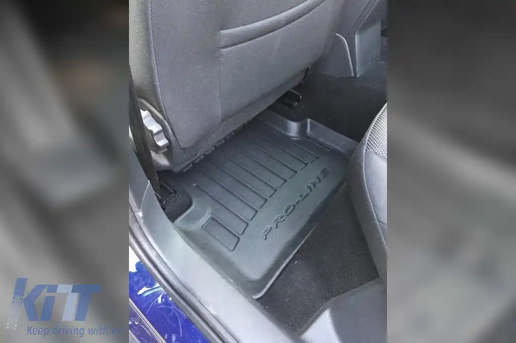 Mănuși de cauciuc specifice, potrivite pentru Volkswagen Polo VI, Seat Ibiza, Seat Arona după 2017, Skoda Fabia după 2021, set de 4 piese, culoare neagră, cu garanție de 24 de luni-image-6221059