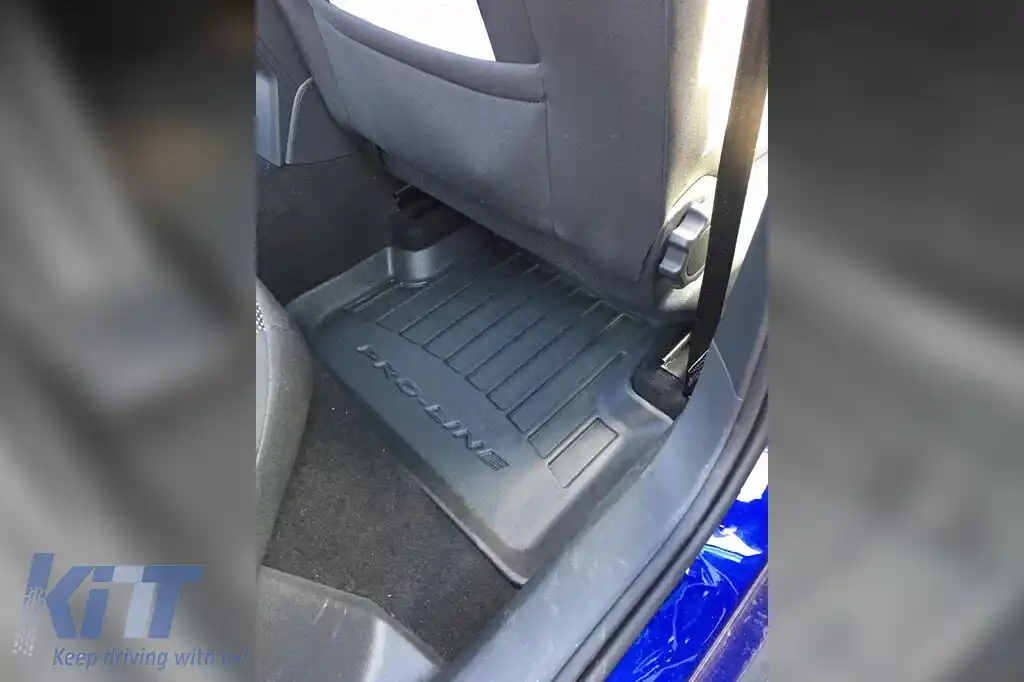 Mănuși de cauciuc specifice, potrivite pentru Volkswagen Polo VI, Seat Ibiza, Seat Arona după 2017, Skoda Fabia după 2021, set de 4 piese, culoare neagră, cu garanție de 24 de luni-image-6221060