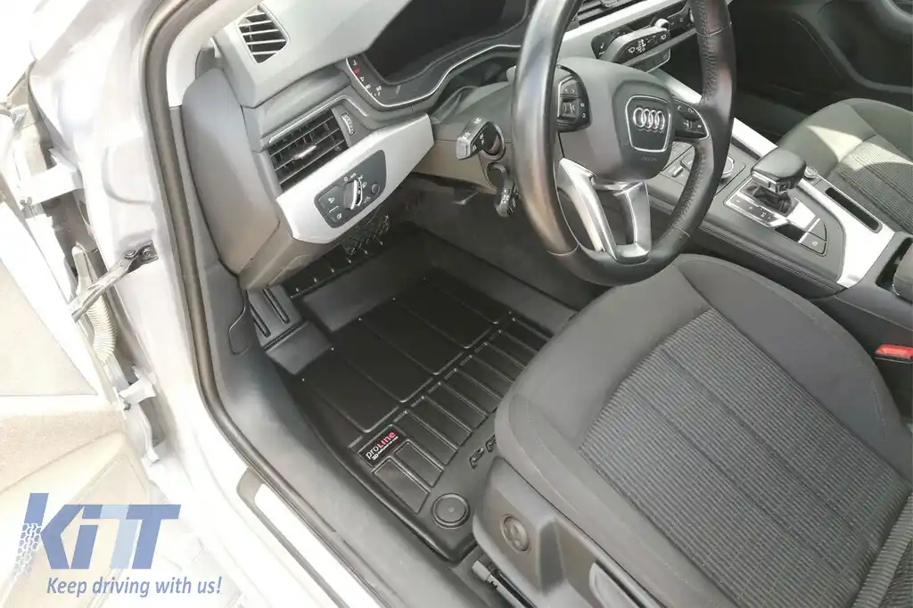 Mănuși de cauciuc specifice potrivite pentru Audi A4 B9 după 2016, set de 4 piese, culoare neagră, cu garanție de 24 de luni-image-6221066