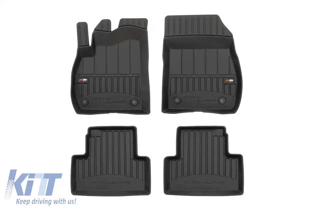 Mănuși de cauciuc specifice potrivite pentru Opel Zafira C 2012-2019, set de 4 piese, culoare neagră, cu garanție de 24 de luni din seria Frogum 3D ProLine.