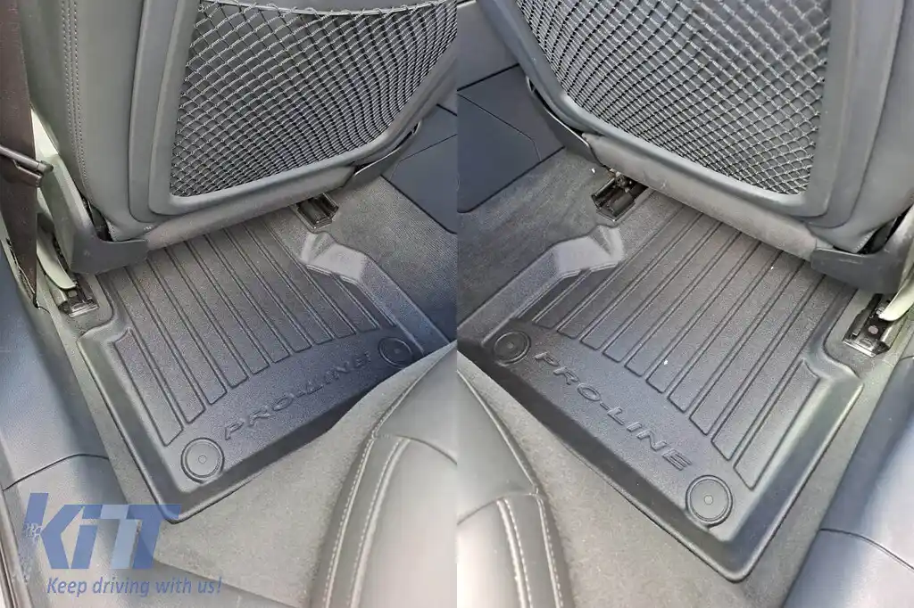 Mănuși de cauciuc specifice potrivite pentru Audi A6 după 2018, set de 4 piese, culoare neagră, cu garanție de 24 de luni-image-6221520