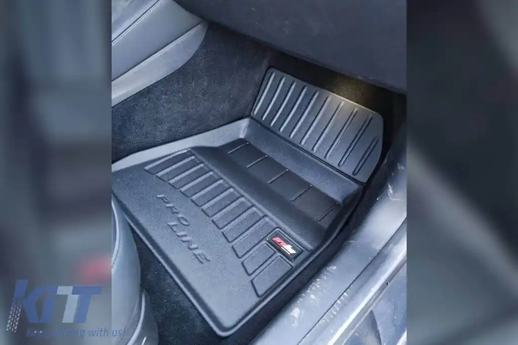 Mănuși de cauciuc specifice potrivite pentru Tesla Model 3 2017-2023 din seria Frogum 3D ProLine, set de 3 piese, culoare neagră, cu garanție de 24 de luni-image-6221649