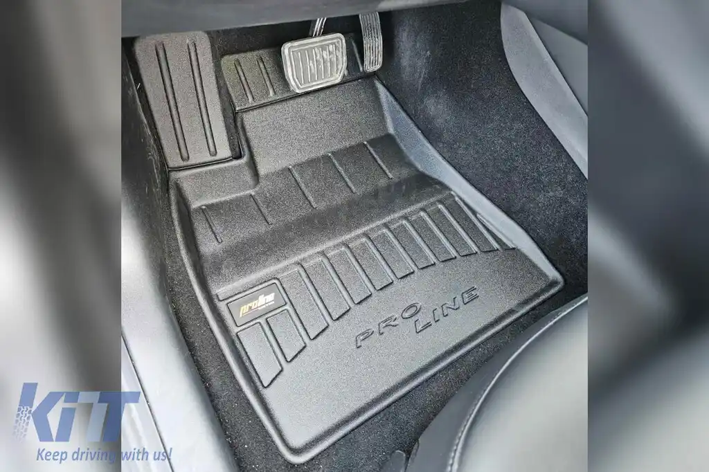 Mănuși de cauciuc specifice potrivite pentru Tesla Model 3 2017-2023 din seria Frogum 3D ProLine, set de 3 piese, culoare neagră, cu garanție de 24 de luni-image-6221652