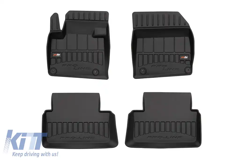 Mănuși de cauciuc specifice, potrivite pentru Citroen C5 II 2008-2017 din seria Frogum 3D ProLine, set de 4 piese, culoare neagră, cu garanție de 24 de luni