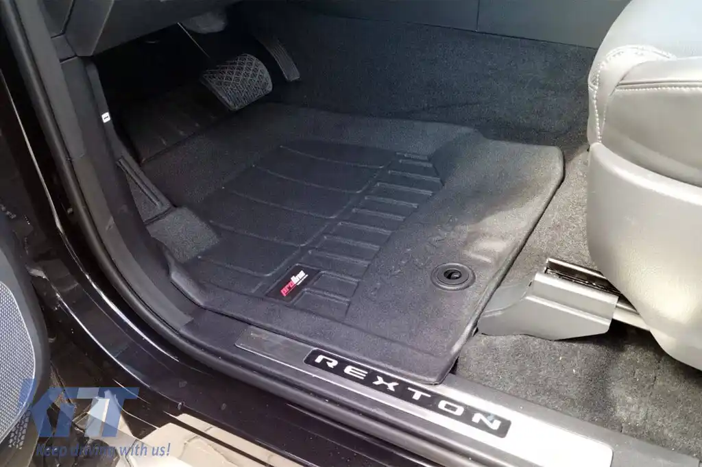 Mănuși de cauciuc specifice, potrivite pentru Ssangyong Rexton după 2017, set de 3 piese, culoare neagră, cu garanție de 24 de luni-image-6221756