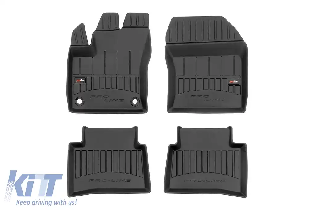 Mănuși de cauciuc specifice potrivite pentru Toyota Prius IV după 2015, set de 4 piese, culoare neagră, cu garanție de 24 de luni