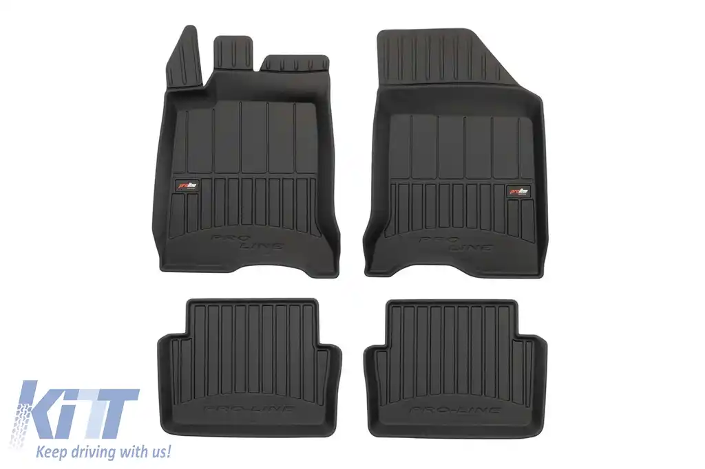 Mănuși de cauciuc specifice potrivite pentru Renault Laguna 2001-2007, set de 4 piese, culoare neagră, cu garanție de 24 de luni