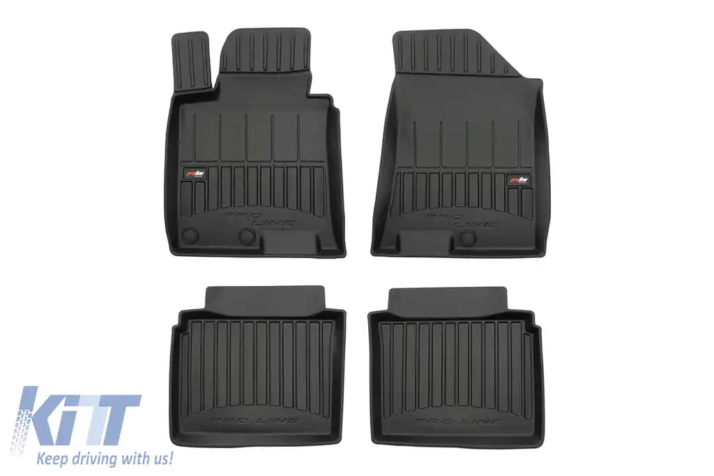 Mănuși de cauciuc specifice potrivite pentru Hyundai i40 2014-2019 din seria Frogum 3D ProLine, set de 4 piese, culoare neagră, cu garanție de 24 de luni