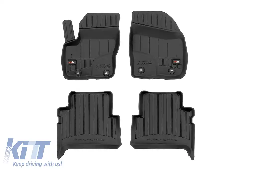 Mănuși de cauciuc specifice potrivite pentru Ford Kuga I 2008-2013, set de 4 piese, culoare neagră, cu garanție de 24 de luni
